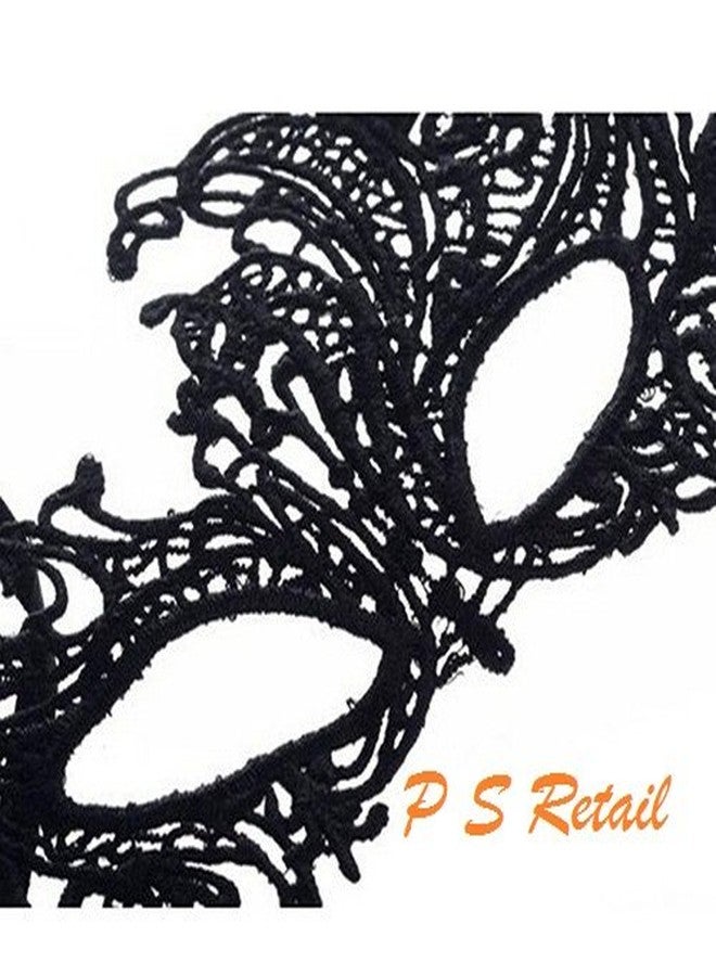 BHOOLU&GOOLU Women's 2 Eye Mask for Masquerade Fancy Dress Costume(M3)(Black) - Image 5